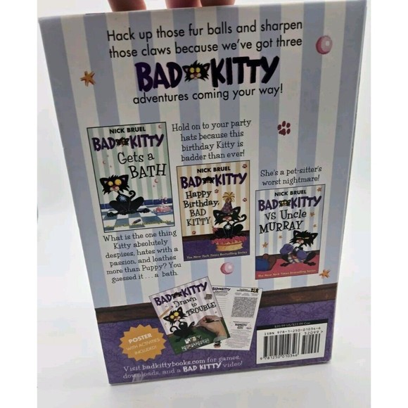 Bad Kittys Very Bad Boxed Set 3 Books Poster Gets A Bath Happy Birthday Vs Uncle - Picture 4 of 14